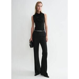 TOTEME Flared Evening Trousers in Black 38 US M